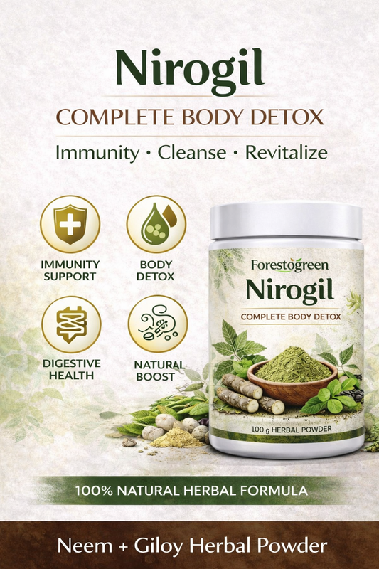 Forestogreen Nirogil Complete Body Detox – Neem & Giloy Herbal Powder (100g)