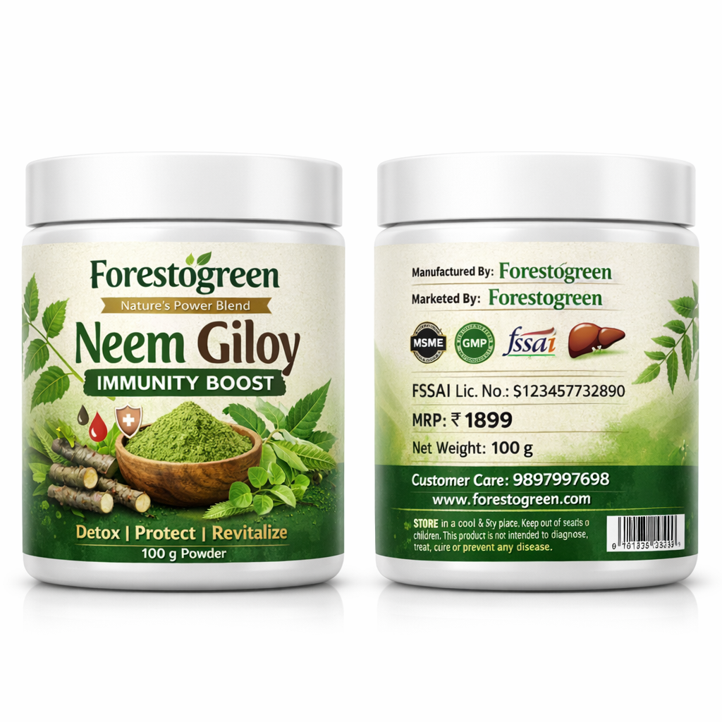 Forestogreen Nirogil Complete Body Detox – Neem & Giloy Herbal Powder (100g)