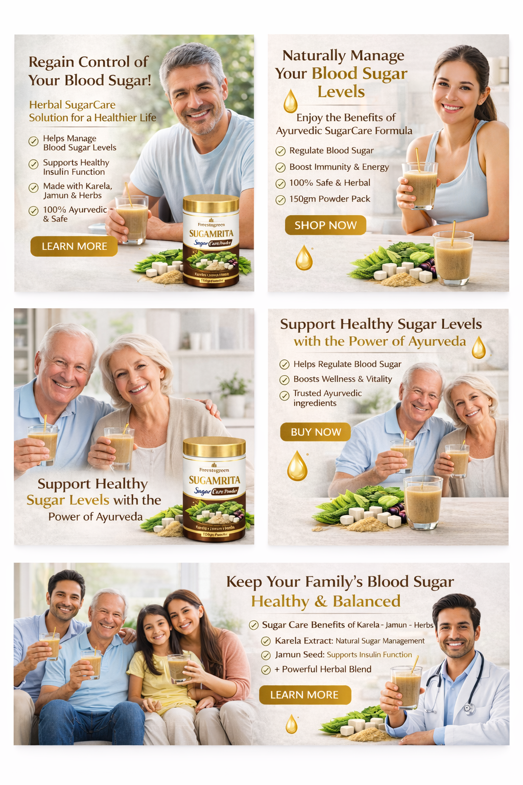 Forestogreen Sugamrita Sugarcare Combo (Powder + Drops)